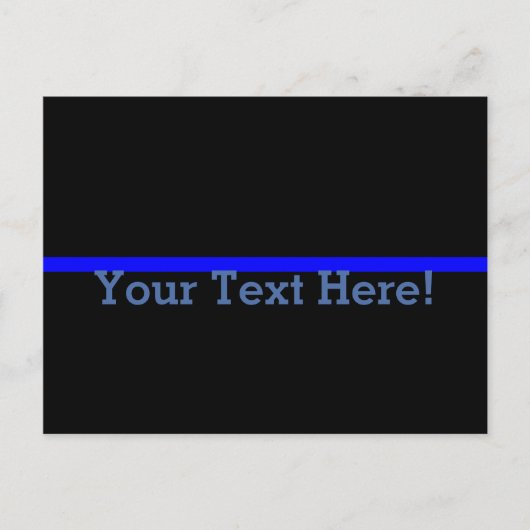 Die symbolische dünne blaue Linie personalisieren Postkarte (Vorderseite)