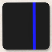 Die symbolische dünne blaue Linie vertikal Getränkeuntersetzer (Vorderseite)
