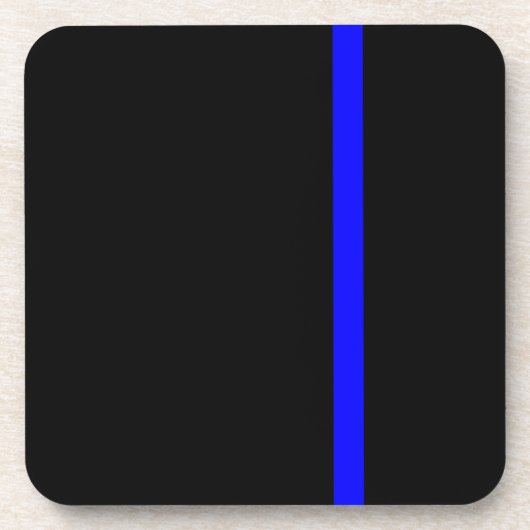 Die symbolische dünne blaue Linie vertikal Getränkeuntersetzer (Vorderseite)