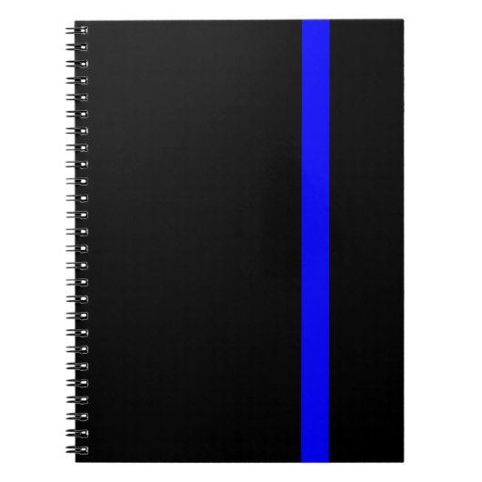 Die symbolische dünne blaue Linie vertikal Notizblock (Vorderseite)