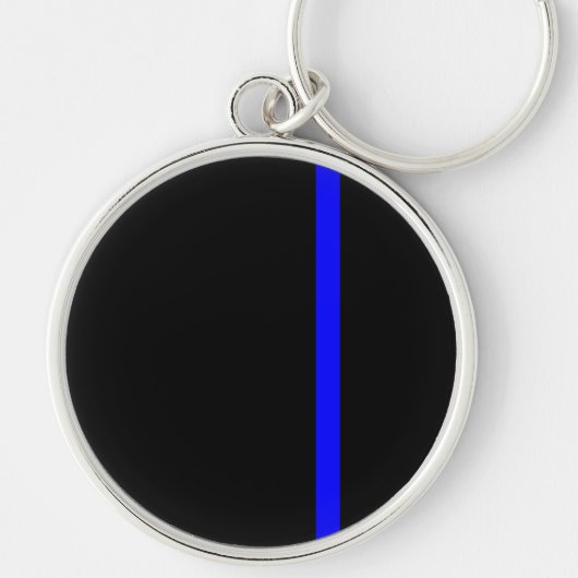 Die symbolische dünne blaue Linie vertikal Schlüsselanhänger (Vorne)