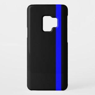 Die symbolische dünne blaue Linie vertikal schwarz Case-Mate Samsung Galaxy S9 Hülle