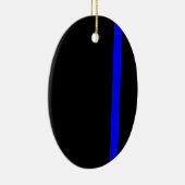 Die symbolische dünne blaue Linie vertikal schwarz Keramikornament (Rechts)