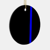 Die symbolische dünne blaue Linie vertikal schwarz Keramikornament (Rechts)