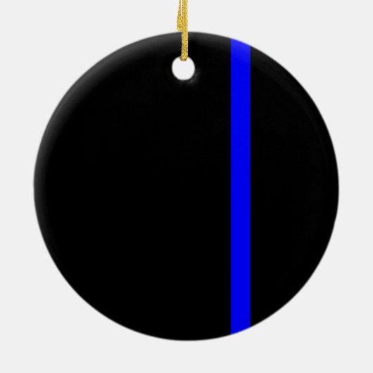 Die symbolische dünne blaue Linie vertikal schwarz Keramikornament (Hinten)