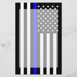 Die symbolische dünne Blue Line-amerikanische Briefpapier
