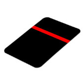 Die symbolische dünne rote Linie auf schwarz Magnet (Linke Seite)