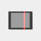 Die symbolische dünne rote Linie vertikal Post-it Klebezettel (Vorderseite)