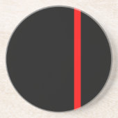 Die symbolische dünne rote Linie vertikal Sandstein Untersetzer (Vorne)