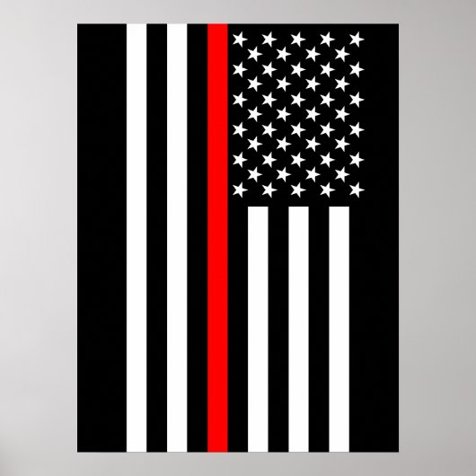 Die symbolische rote Flagge der USA Poster (Vorne)