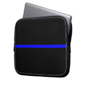 Die symbolische Thin Blue Line-Anweisung Laptopschutzhülle (Vorderseite Links)