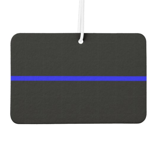 Die symbolische Thin Blue Line auf kanadischem Aho Autolufterfrischer (Rückseite)