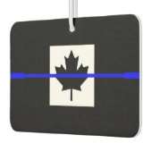 Die symbolische Thin Blue Line auf kanadischem Aho Autolufterfrischer (Links)