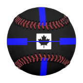 Die symbolische Thin Blue Line auf kanadischem Aho Baseball (Rückseite)