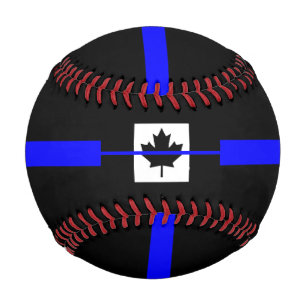 Die symbolische Thin Blue Line auf kanadischem Aho Baseball