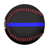 Die symbolische Thin Blue Line auf kanadischem Aho Baseball (Vorderseite Links)