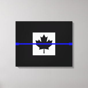 Die symbolische Thin Blue Line auf kanadischem Aho Leinwanddruck