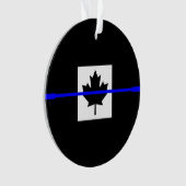 Die symbolische Thin Blue Line auf kanadischer Fla Ornament (Vorderseite)