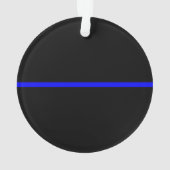 Die symbolische Thin Blue Line auf kanadischer Fla Ornament (Rückseite)