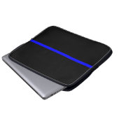 Die symbolische Thin Blue Line Aussage Laptopschutzhülle (Vorne Knopf)