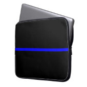 Die symbolische Thin Blue Line Aussage Laptopschutzhülle (Vorderseite Links)