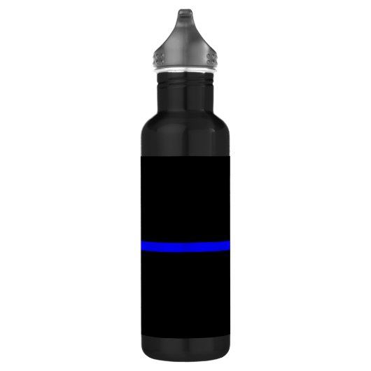 Die symbolische Thin Blue Line Grafik Edelstahlflasche (Rechts)