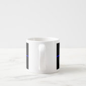 Die symbolische Thin Blue Line Grafik Espressotasse (Rückseite)