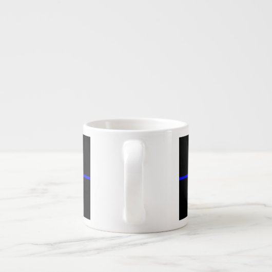 Die symbolische Thin Blue Line Grafik Espressotasse (Rückseite)