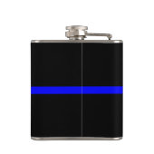 Die symbolische Thin Blue Line Grafik Flachmann (Rückseite)