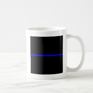 Die symbolische Thin Blue Line Grafik Kaffeetasse