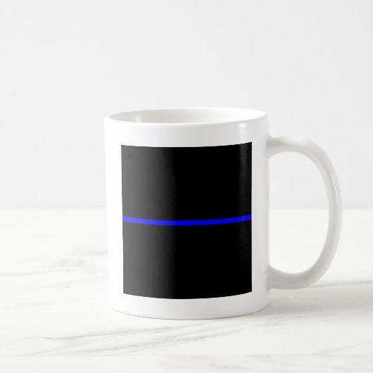 Die symbolische Thin Blue Line Grafik Kaffeetasse (Rechts)