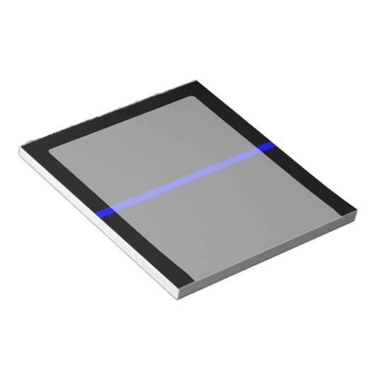 Die symbolische Thin Blue Line Grafik Notizblock (angewinkelt)