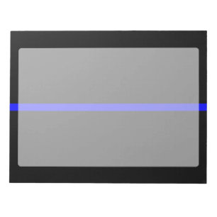 Die symbolische Thin Blue Line Grafik Notizblock