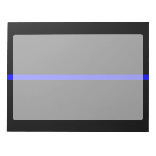 Die symbolische Thin Blue Line Grafik Notizblock (Vorderseite)