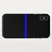 Die symbolische Thin Blue Line Horizontales Schwar Case-Mate iPhone Hülle (Rückseite (Horizontal))