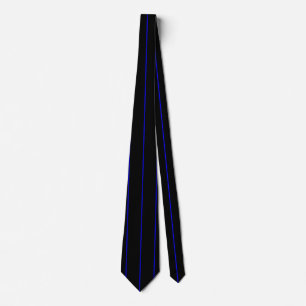 Die Symbolische Thin Blue Line im schwarzen Stil Krawatte