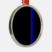 Die Symbolische Thin Blue Line im schwarzen Stil Ornament Aus Metall (Rechts)