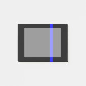 Die symbolische Thin Blue Line vertikal Post-it Klebezettel (Vorderseite)