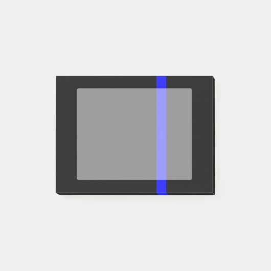 Die symbolische Thin Blue Line vertikal Post-it Klebezettel (Vorderseite)