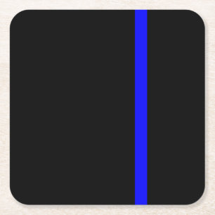 Die symbolische Thin Blue Line vertikal Rechteckiger Pappuntersetzer