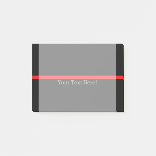 Die symbolische Thin Red Line personalisieren dies Post-it Klebezettel (Vorderseite)