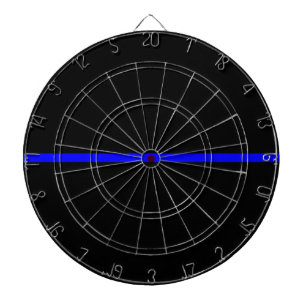 Die symbolträchtige, blauen Linien Dartscheibe