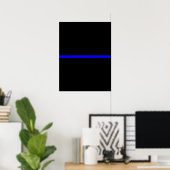Die symbolträchtige, blauen Linien Poster (Heimbüro)