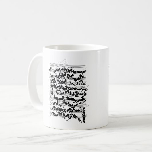 Die Symphonie des Cat Vector Kaffeetasse (Vorderseite Links)
