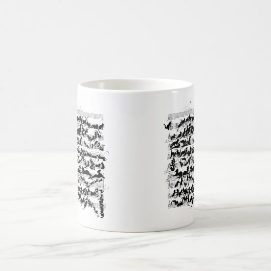 Die Symphonie des Cat Vector Kaffeetasse (Mittel)