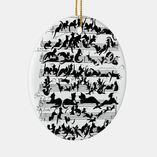 Die Symphonie des Cat Vector Keramik Ornament (Rechts)