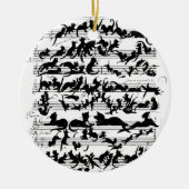 Die Symphonie des Cat Vector Keramik Ornament (Vorne)