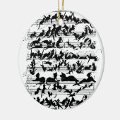 Die Symphonie des Cat Vector Keramik Ornament (Links)