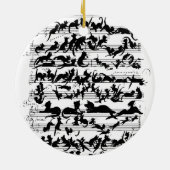 Die Symphonie des Cat Vector Keramik Ornament (Hinten)
