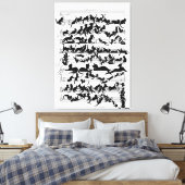 Die Symphonie des Cat Vector Leinwanddruck (Insitu (Schlafzimmer))
